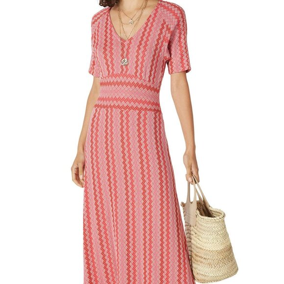 Aldo Martins Dresses & Skirts - Aldomartins Pink Coral Chevron Maxi, 6